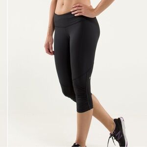 Lululemon Run For Your Life Cropped Leggings Black